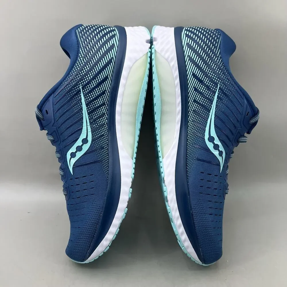 Saucony Guide 13 Running Shoes Women Size 10.5 Wide Blue Mesh Comfort Sneakers